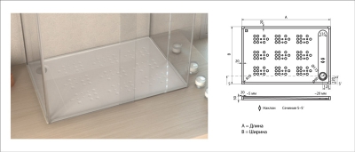 Душевые кабины модель Bubbles, кварцевый камень Silestone